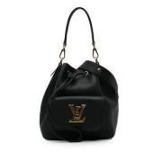 Pre-owned Leather shoulder-bags Louis Vuitton Vintage , Black , Dames