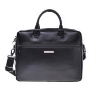 Professional bag in black leather Baldinini , Black , Heren