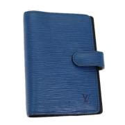 Pre-owned Leather home-office Louis Vuitton Vintage , Blue , Dames