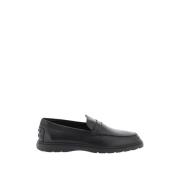 Leren Loafers met Geëmbosseerd Monogram Detail Tod's , Black , Heren