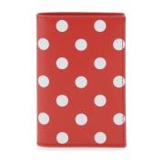 Polka-Dot Leren Bifold Portemonnee Comme des Garçons , Multicolor , He...