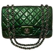 Pre-owned Leather chanel-bags Chanel Vintage , Green , Dames