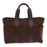 Pre-owned Nylon handbags Hermès Vintage , Brown , Dames