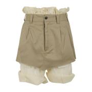 Kameel Boter Shorts Maison Margiela , Brown , Dames