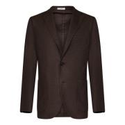 Bruine Blazer K-Jacket Boglioli , Brown , Heren