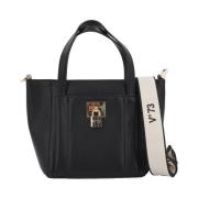 Stijlvolle Shopping Tote Tas V73 , Black , Dames