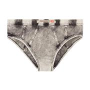 Grijze Culotte Briefs met Denim Look Diesel , Gray , Dames