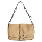 Pre-owned Leather shoulder-bags Coach Pre-owned , Beige , Dames