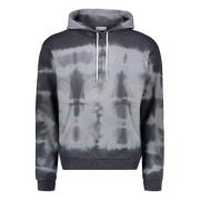 Tie Dye Katoenen Hoodie John Elliott , Gray , Heren