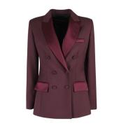 Zachte Crepe Georgia Blazer Hebe Studio , Purple , Dames