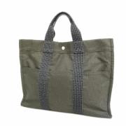 Pre-owned Canvas totes Hermès Vintage , Green , Dames