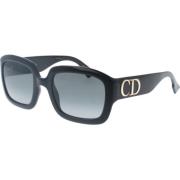 Stijlvolle zonnebril zwarte montuur Dior , Black , Dames