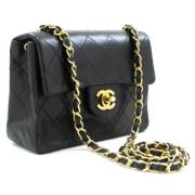 Pre-owned Leather chanel-bags Chanel Vintage , Black , Dames