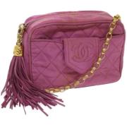 Pre-owned Satin chanel-bags Chanel Vintage , Pink , Dames