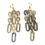 Pre-owned Metal earrings Hermès Vintage , Yellow , Dames