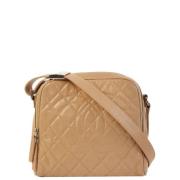 Pre-owned Leather chanel-bags Chanel Vintage , Beige , Dames