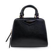 Zwarte Leren Schoudertas Rits Sluiting Givenchy , Black , Dames