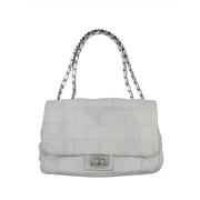 Pre-owned Leather chanel-bags Chanel Vintage , White , Dames