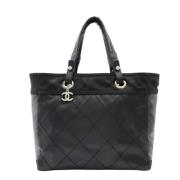 Pre-owned Canvas totes Chanel Vintage , Black , Dames