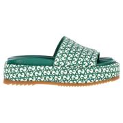 Pre-owned Coated canvas sandals Gucci Vintage , Green , Dames