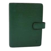 Pre-owned Leather home-office Louis Vuitton Vintage , Green , Dames