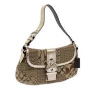 Pre-owned Leather shoulder-bags Coach Pre-owned , Beige , Dames