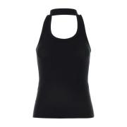 Stretch Zwarte Tanktop Coperni , Black , Dames