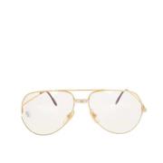 Pre-owned Metal sunglasses Cartier Vintage , Yellow , Heren