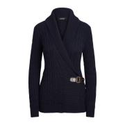 Donkerblauwe Buckled Sweater Ralph Lauren , Blue , Dames