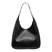 Logo Tote Tas met Magneetsluiting Stella McCartney , Black , Dames