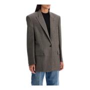 Houndstooth Single-Breasted Blazer Stella McCartney , Gray , Dames