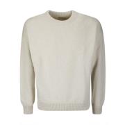 Round-neck Knitwear Colorful Standard , Beige , Heren