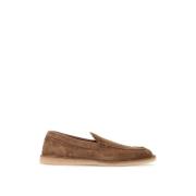 Suede Leather Moccas Loafers Dolce & Gabbana , Brown , Heren