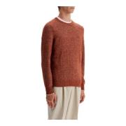 Geknoopte Alpaca Katoen Trui Brunello Cucinelli , Red , Heren