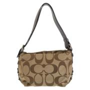 Pre-owned Canvas shoulder-bags Coach Pre-owned , Beige , Dames