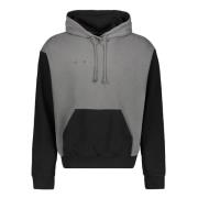 Geribbelde hoodie met contrasterende inzetstukken John Elliott , Gray ...