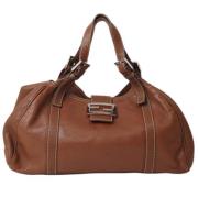 Pre-owned Leather fendi-bags Fendi Vintage , Brown , Dames