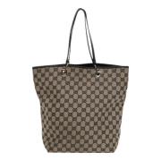 Pre-owned Canvas totes Gucci Vintage , Beige , Dames