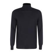 Turtleneck Sweater Paolo Pecora , Blue , Heren