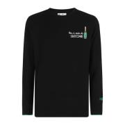 Lichte Crew Neck Sweater MC2 Saint Barth , Black , Heren