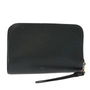 Pre-owned Leather clutches Louis Vuitton Vintage , Black , Dames