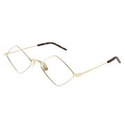 Diamanten optische bril in goud Saint Laurent , Yellow , Unisex