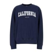 Navy Blauw Katoenen Sweatshirt Sporty & Rich , Blue , Dames