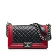 Pre-owned Leather crossbody-bags Chanel Vintage , Black , Dames