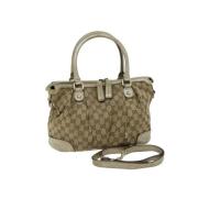 Pre-owned Canvas gucci-bags Gucci Vintage , Beige , Dames