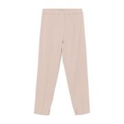 Bruine wollen blend broek met elastische tailleband D.Exterior , Brown...