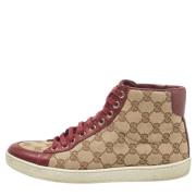 Pre-owned Canvas sneakers Gucci Vintage , Brown , Dames