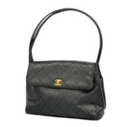 Pre-owned Leather chanel-bags Chanel Vintage , Black , Dames