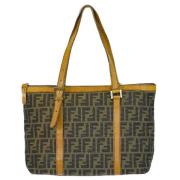 Pre-owned Canvas shoulder-bags Fendi Vintage , Brown , Dames