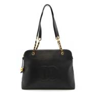 Pre-owned Leather chanel-bags Chanel Vintage , Black , Dames